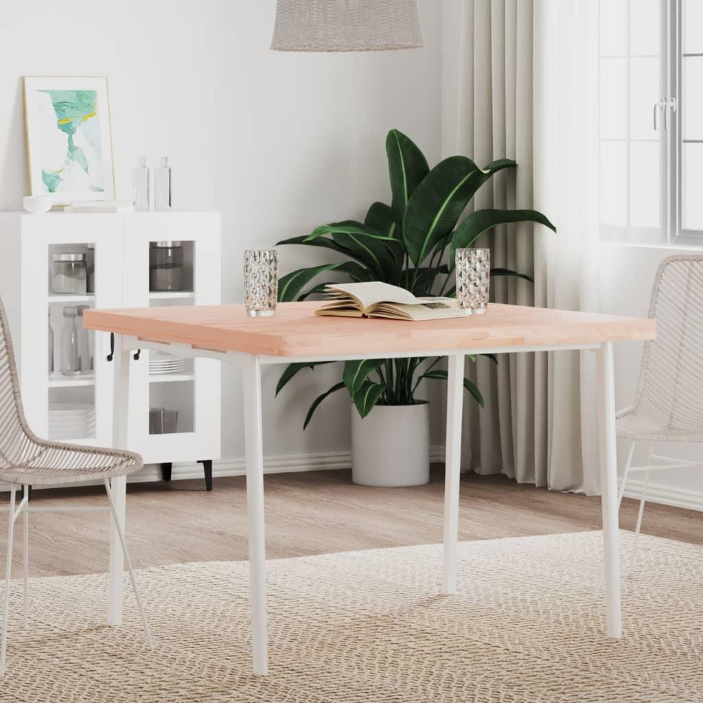 Bordplade 90x90x4 cm firkantet massivt bøgetræ billede