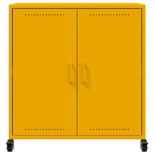 Skænk 68,5x39x72 cm koldvalset stål sennepsgul