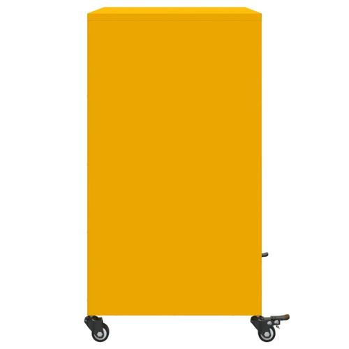 Skænk 68,5x39x72 cm koldvalset stål sennepsgul