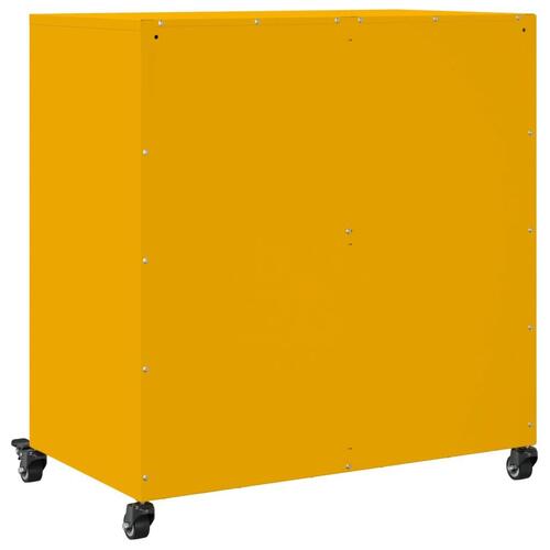 Skænk 68,5x39x72 cm koldvalset stål sennepsgul