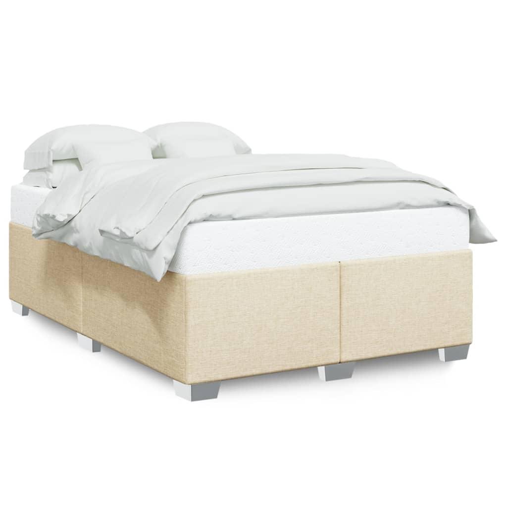 Sengeramme uden madras 160×200 cm i stof - cremefarvet