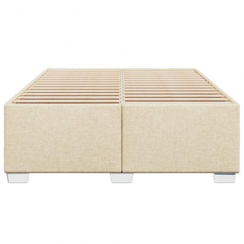 Sengeramme 160 x 200 cm i stof - cremefarvet