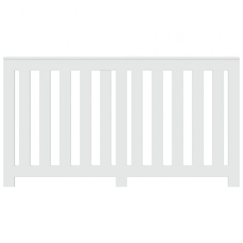 Radiatorskjuler 149x20x82 cm konstrueret træ hvid