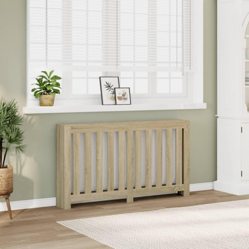 Radiatorskjuler 149 × 20 × 82 cm i konstrueret træ - sonoma-eg