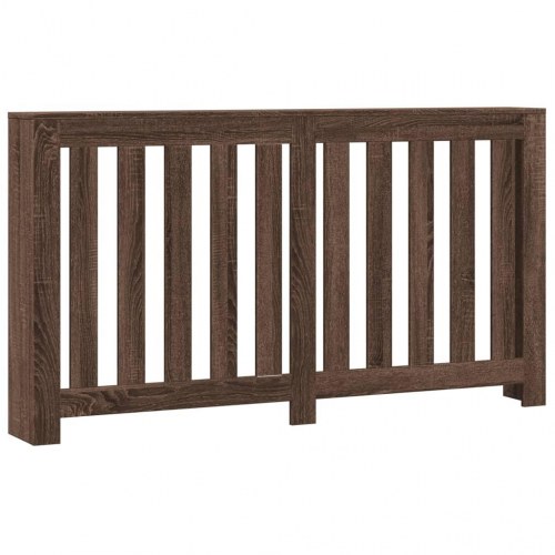 Radiatorskjuler 149x20x82 cm konstrueret træ brun egetræ