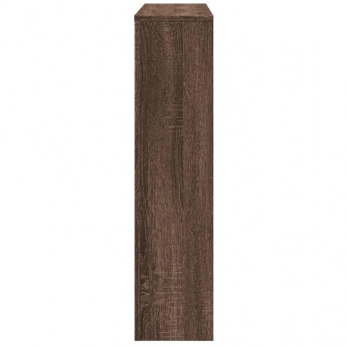 Radiatorskjuler 149x20x82 cm konstrueret træ brun egetræ