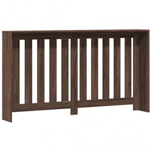 Radiatorskjuler 149x20x82 cm konstrueret træ brun egetræ