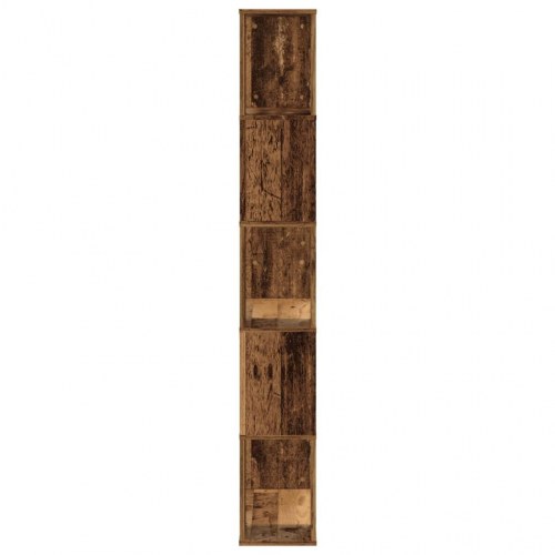 Bogreol med 5 hylder 80,4 x 23,5 x 162,5 cm - antikt træ