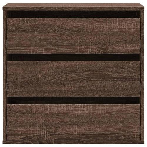Kommode til hjørne 60x41x58cm konstrueret træ brun egetræsfarve