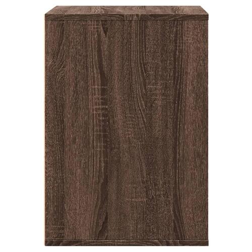 Kommode til hjørne 60x41x58cm konstrueret træ brun egetræsfarve
