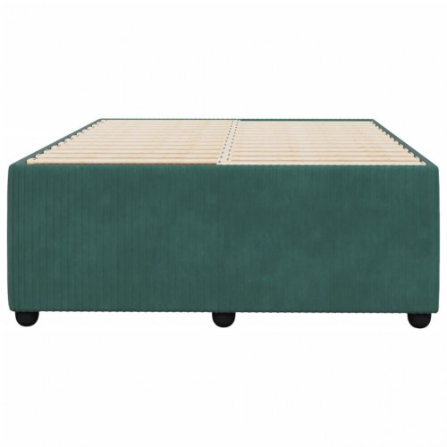 Sengeramme uden madras 120 x 190 cm i fløjl - mørkegrøn