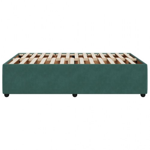 Sengeramme uden madras 120 x 190 cm i fløjl - mørkegrøn