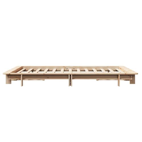 Sengeramme uden madras 140x190 cm massivt fyrretræ