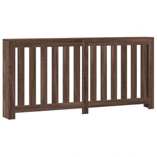 Radiatorskjuler 175 × 20 × 82 cm - konstrueret træ, brun egetræsfarve