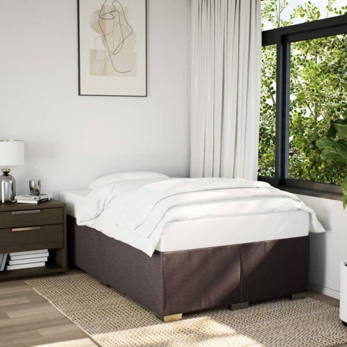 Sengeramme uden madras 120 x 190 cm i stof - mørkebrun