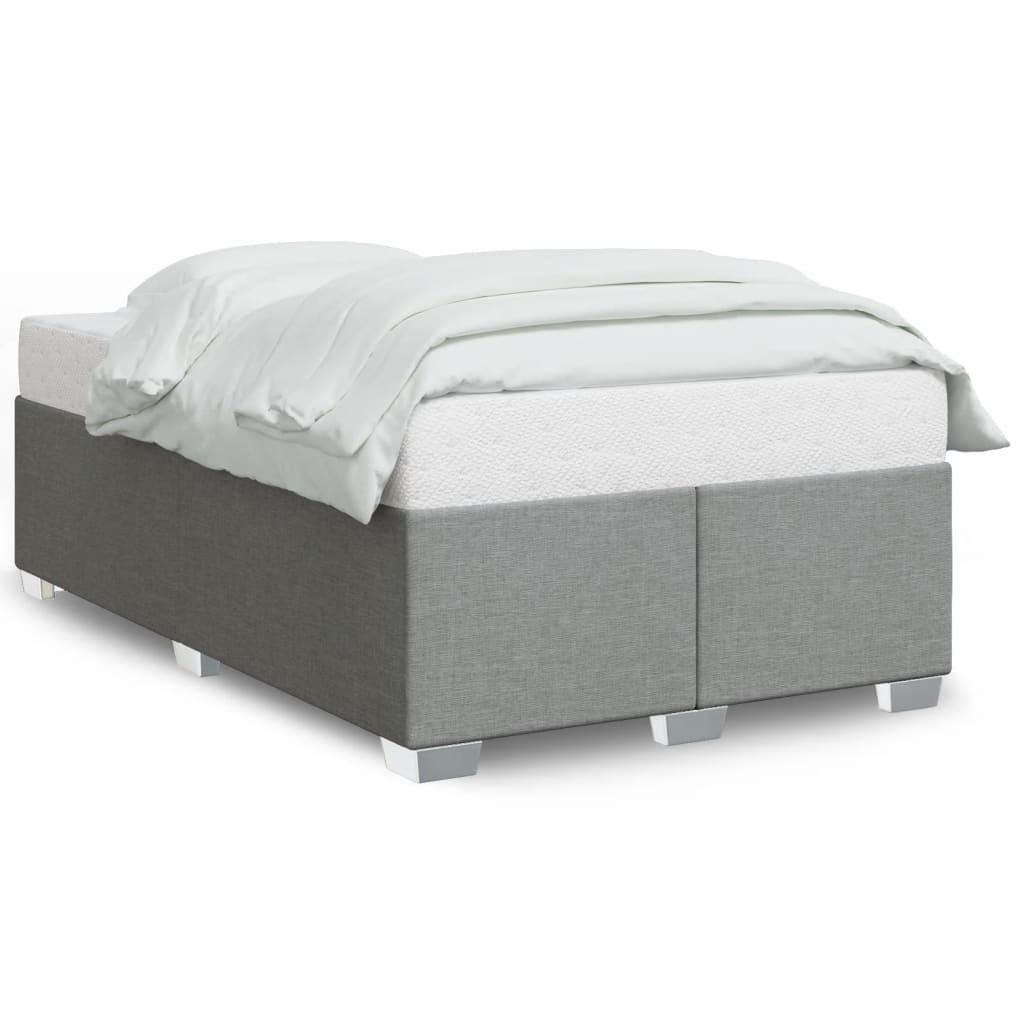 Sengeramme uden madras 120x190 cm stof enkeltseng lysegrå