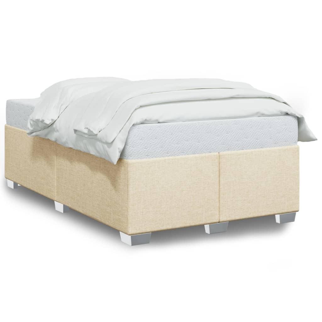 Sengeramme uden madras 120×190 cm i stof - cremefarvet
