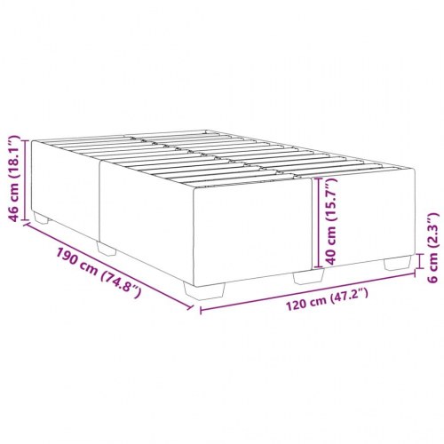 Sengeramme i stof 120 x 190 cm - cremefarvet