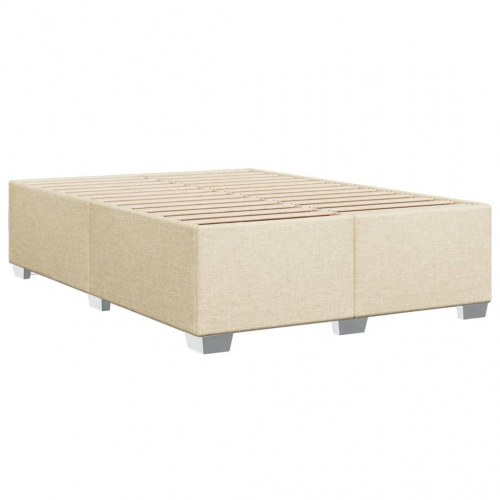 Sengeramme 140 x 200 cm i stof - cremefarvet