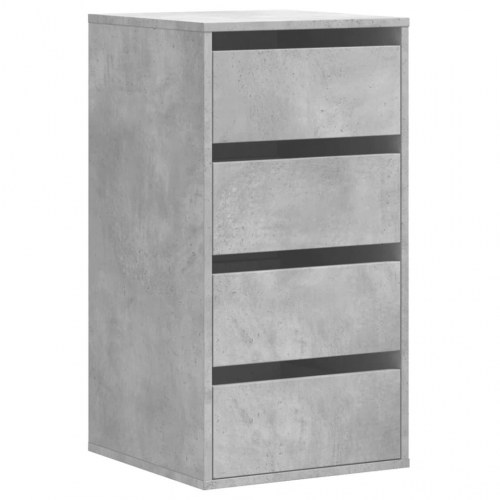 Hjørnekommode med 4 skuffer 40 x 41 x 76 cm - betongrå