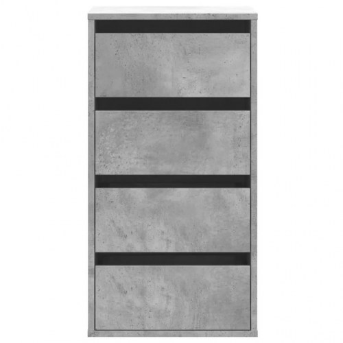 Hjørnekommode med 4 skuffer 40 x 41 x 76 cm - betongrå