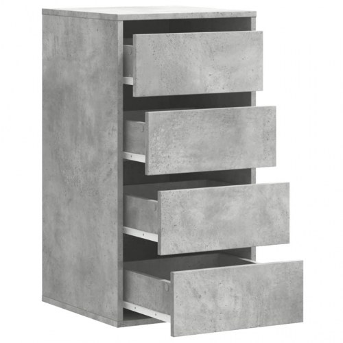 Hjørnekommode med 4 skuffer 40 x 41 x 76 cm - betongrå