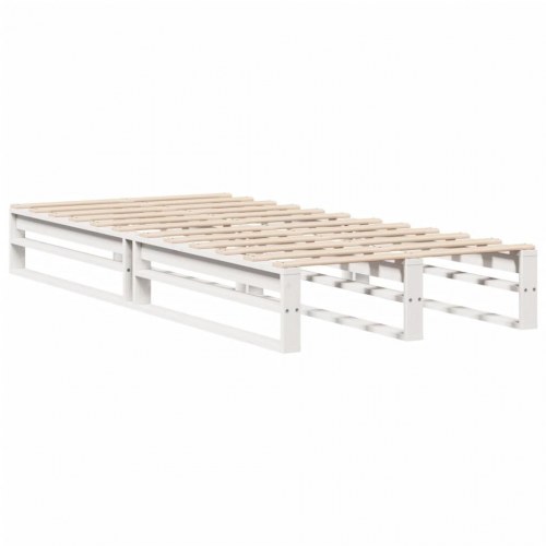 Sengeramme uden madras i massivt fyrretræ 90 x 190 cm - hvid