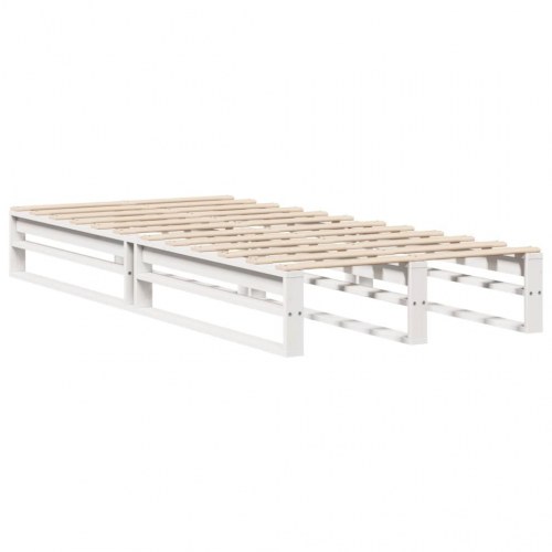 Sengeramme uden madras i massivt fyrretræ 90 x 190 cm - hvid