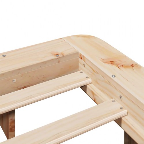 Sengeramme uden madras 135x190 cm massivt fyrretræ hvid