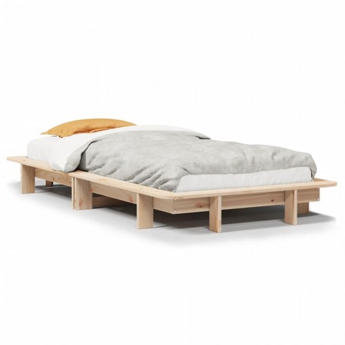 Sengeramme uden madras i massivt fyrretræ 75 x 190 cm