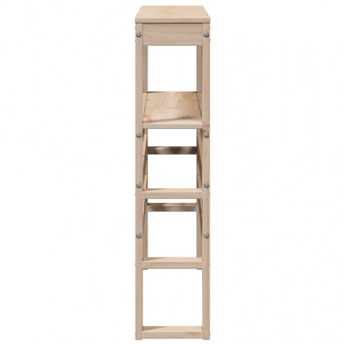 Sengegavl med hylder 90 cm i massivt fyrretræ
