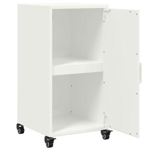 Skab 36x39x72 cm stål hvid