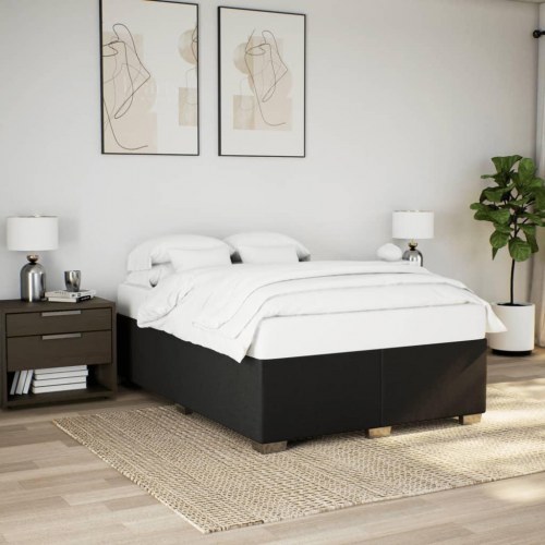 Sengeramme 160 x 200 cm i stof - sort