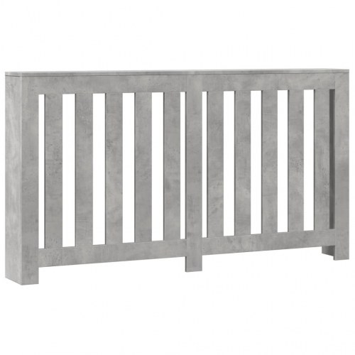 Radiatorskjuler 149 × 20 × 82 cm i konstrueret træ - betongrå, lameldesign
