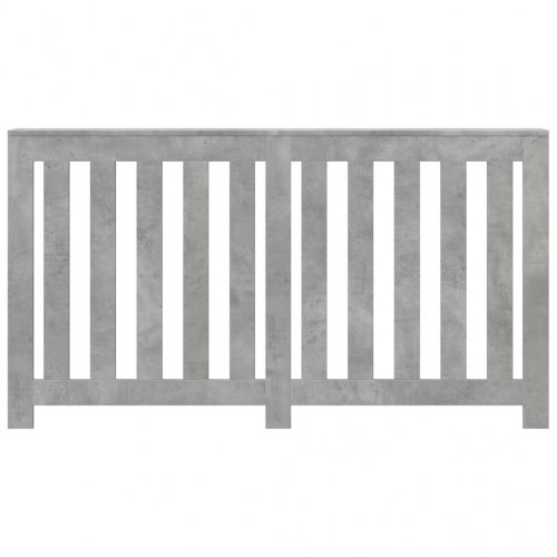 Radiatorskjuler 149 × 20 × 82 cm i konstrueret træ - betongrå, lameldesign