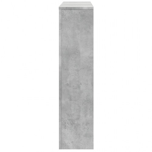 Radiatorskjuler 149 × 20 × 82 cm i konstrueret træ - betongrå, lameldesign