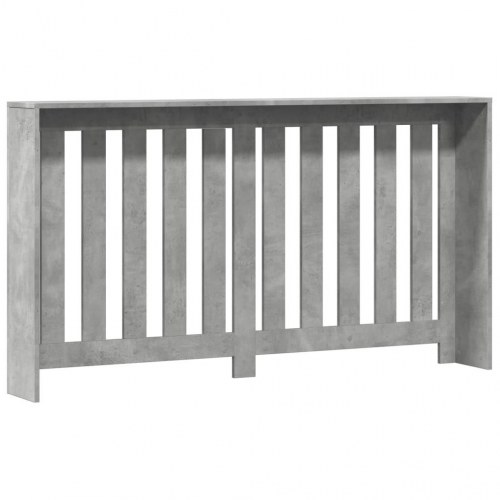 Radiatorskjuler 149 × 20 × 82 cm i konstrueret træ - betongrå, lameldesign