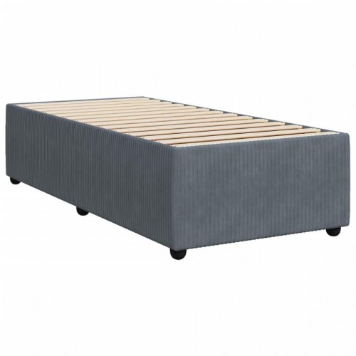 Sengeramme uden madras 100x200 cm i mørkegrå fløjl