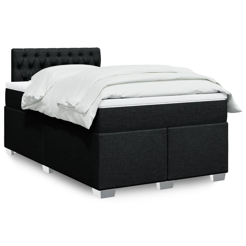 Kontinentalseng Med Madras Stof Sort - Med pynteknapper / 120 x 190 cm
