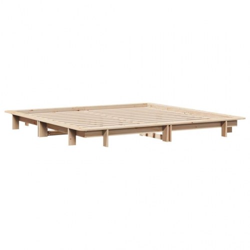 Sengeramme uden madras 160x200 cm massivt fyrretræ