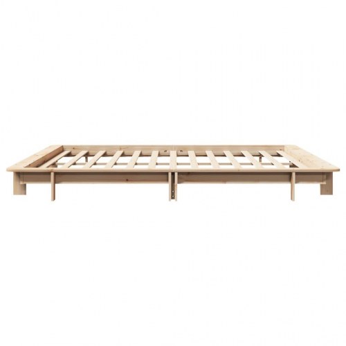 Sengeramme uden madras 160x200 cm massivt fyrretræ