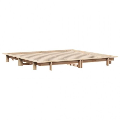 Sengeramme uden madras 160x200 cm massivt fyrretræ