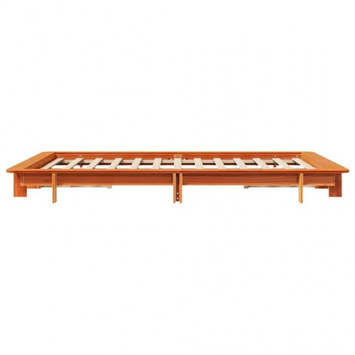 Sengeramme uden madras 120 x 200 cm i massivt fyrretræ - gyldenbrun