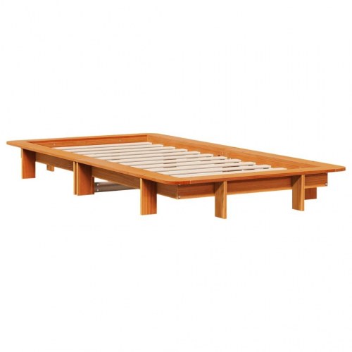 Sengeramme 90x200 cm i massivt fyrretræ - gyldenbrun