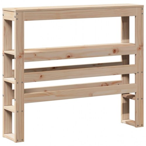 Sengegavl med hylder 75 cm massivt fyrretræ