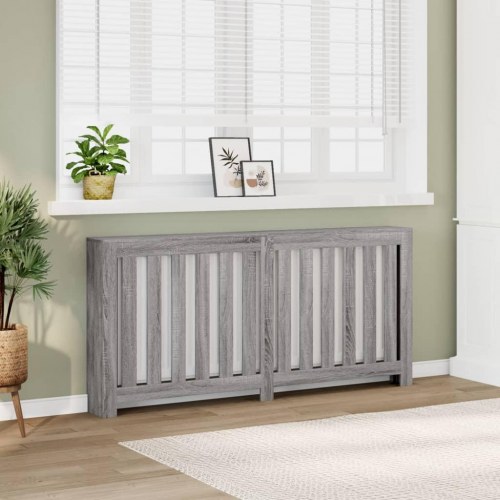 Radiatorskjuler 175 × 20 × 82 cm - konstrueret træ, grå sonoma-eg