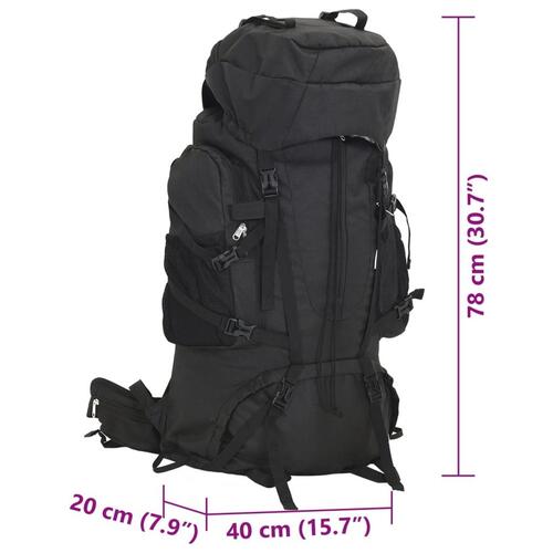 Vandretaske 80 l oxfordstof sort