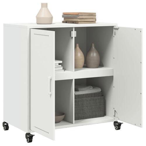 Skab 68,5x39x72 cm stål hvid