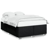Sengeramme 140x200 cm stof sort