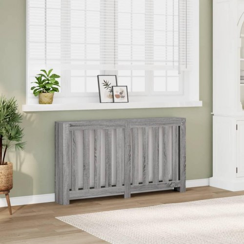Radiatorskjuler 149 × 20 × 82 cm i konstrueret træ - grå sonoma-eg